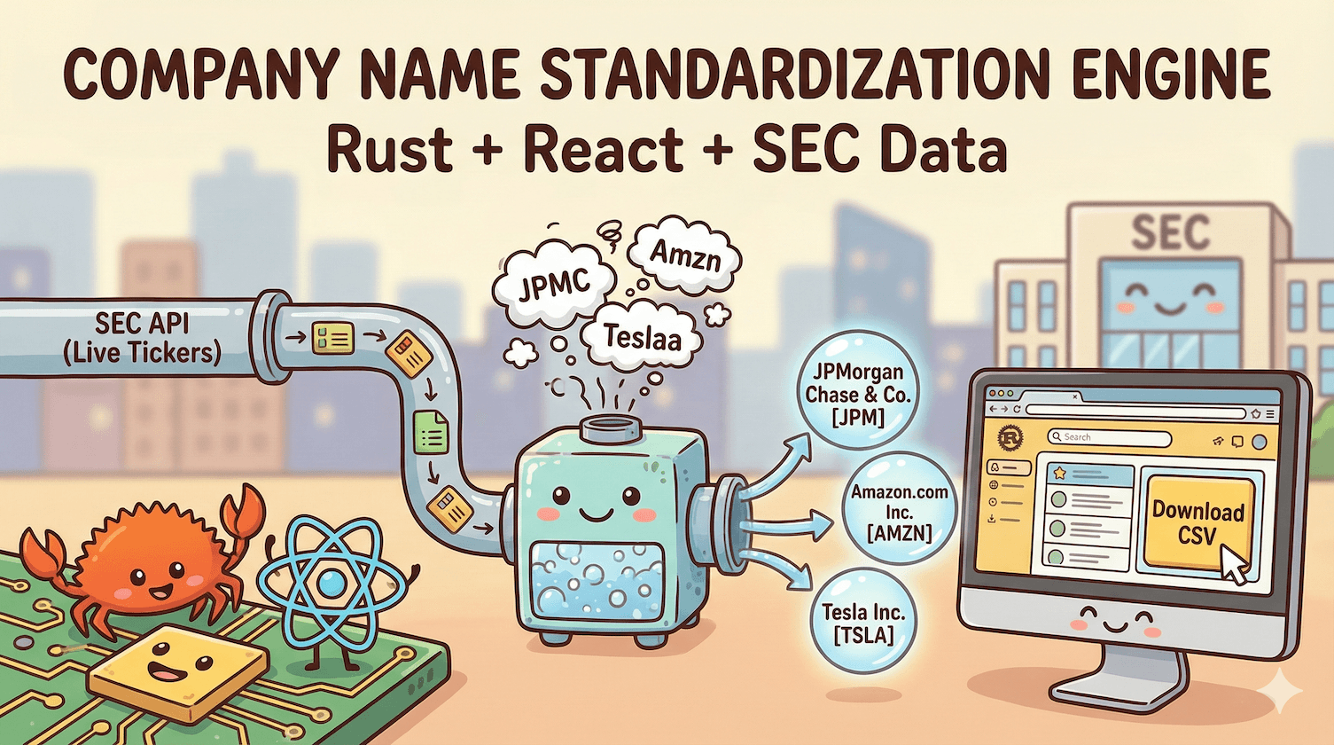 Building a High-Performance Company Name Standardizer with Rust, React, and the SEC API